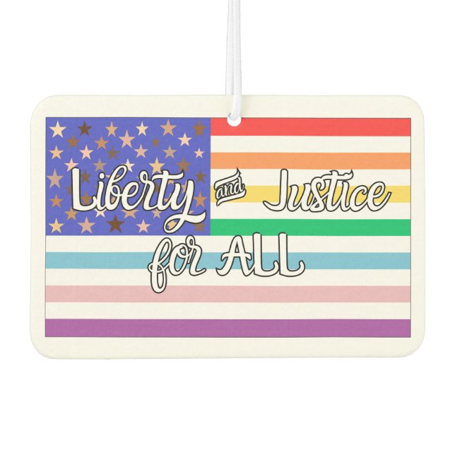 Désodorisant Pour Voiture Liberté et justice pour TOUS (Devant)