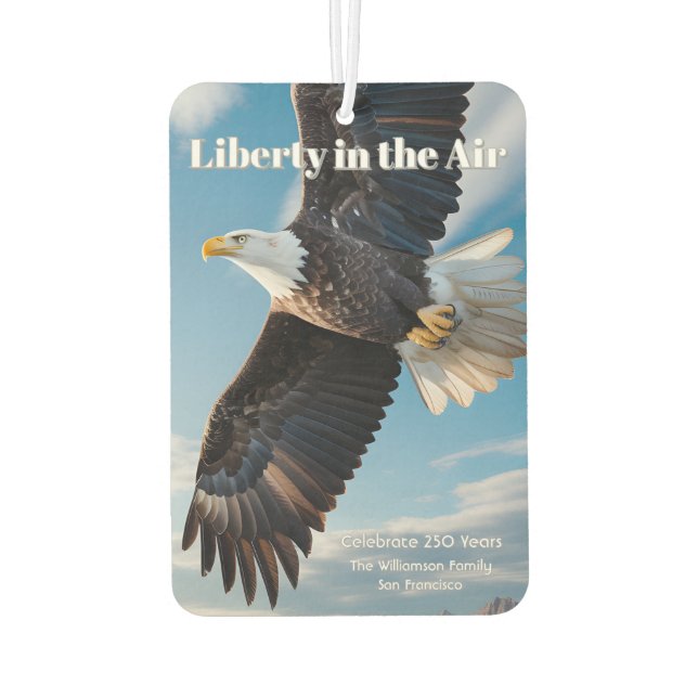 Désodorisant Pour Voiture Liberty in the Air • 1776–2026 Eagle Keepsake (Dos)