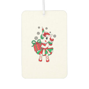 Désodorisant Pour Voiture Licorne de Noël Amusant Filles Enfants Flocon de N