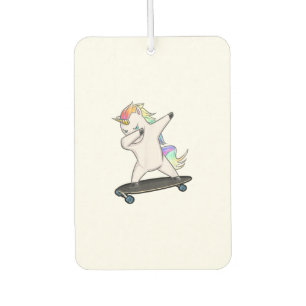 Désodorisant Pour Voiture Licorne de skateboard Dabbing Femmes Hommes Enfant