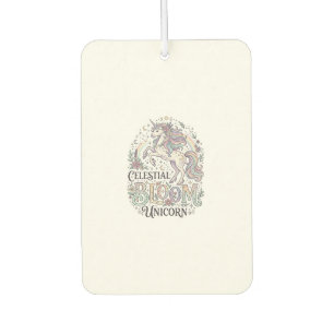 Désodorisant Pour Voiture Licorne Fleur Céleste Licorne Typographie Vectorie