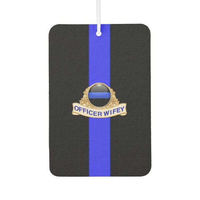 Désodorisant Pour Voiture Ligne bleue mince de la femme de police (Devant)