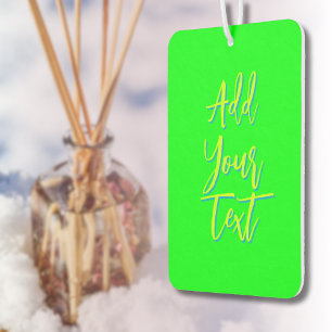 Désodorisant Pour Voiture Lime 3D Azure Modern Text Funny Electric Green