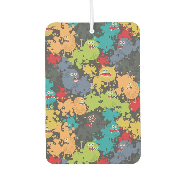 Désodorisant Pour Voiture Little cute funny monsters (Devant)