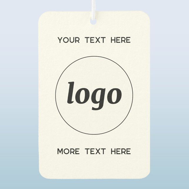 Désodorisant Pour Voiture Logo Avec Texte Professionnel Promotionnel (Simple logo with custom text business branding promotional car motor vehicle air freshener)