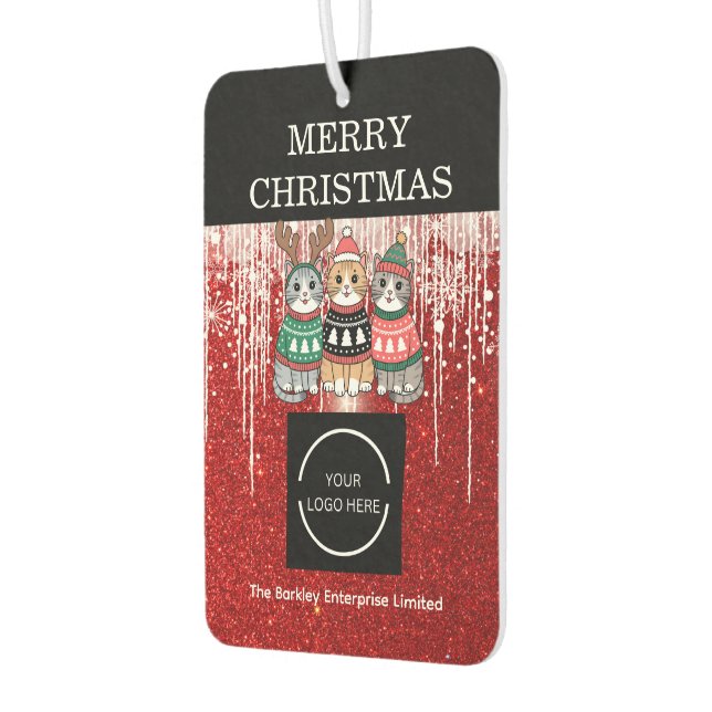 Désodorisant Pour Voiture Logo de l'entreprise Joyeux Noël (Gauche)