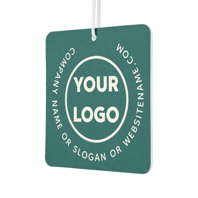 Désodorisant Pour Voiture Logo d'entreprise et texte courbe personnalisé sur (Gauche)