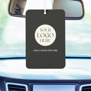 Désodorisant Pour Voiture Logo et texte personnalisés d'entreprise Noir Blan