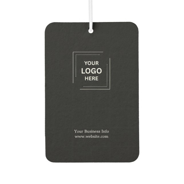 Désodorisant Pour Voiture Logo professionnel simple et personnalisé noir (Devant)