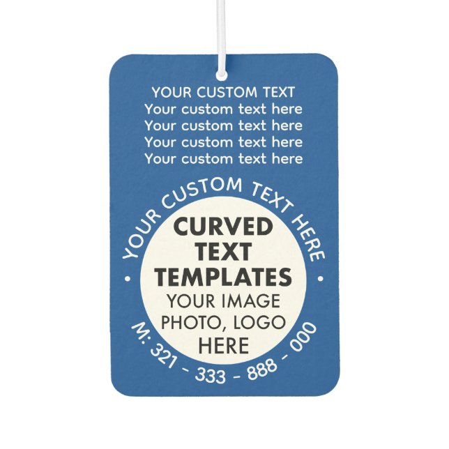 Désodorisant Pour Voiture Logo promotionnel BLUE Car Air Freshener (Devant)