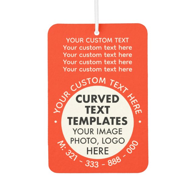 Désodorisant Pour Voiture Logo Promotionnel voiture RED Air Freshener (Devant)