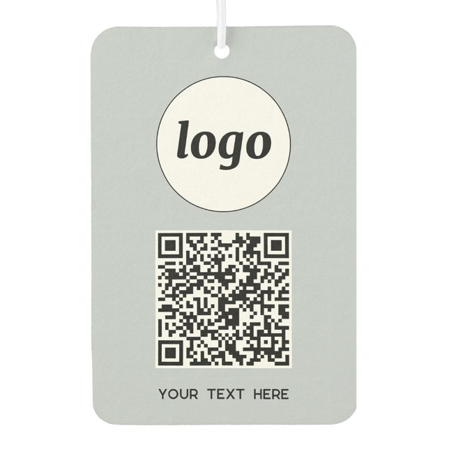 Désodorisant Pour Voiture Logo QR Code Texte Professionnel Promotionnel Poud (Simple logo QR code custom text business branding promotional car motor vehicle air freshener)