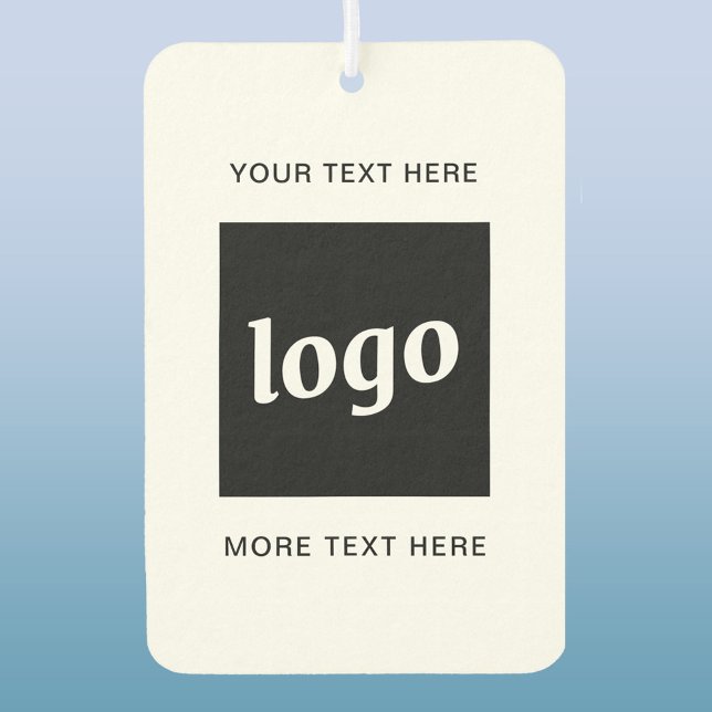 Désodorisant Pour Voiture Logo simple et promotion de l'entreprise textuelle (Simple logo with custom text business promotional air freshener)