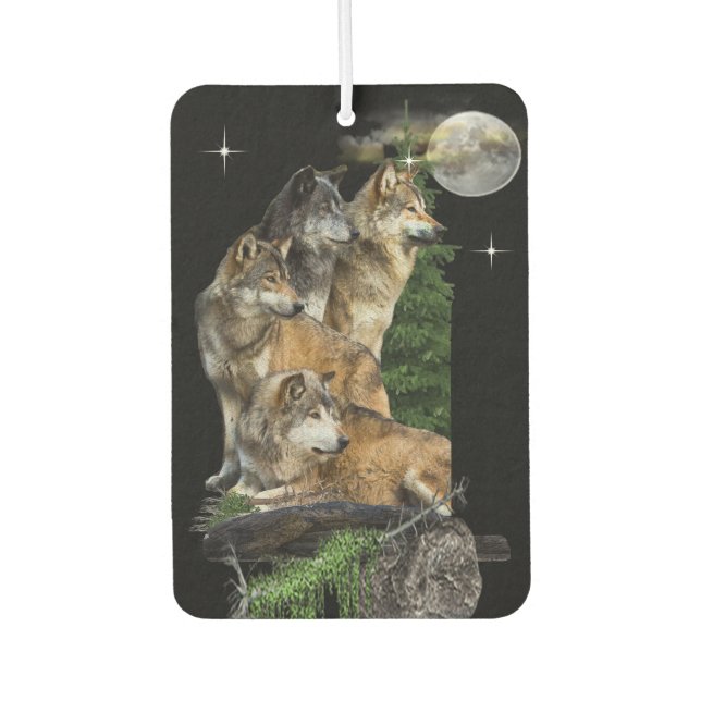 Désodorisant Pour Voiture Loup et Lune (Devant)