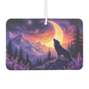 Désodorisant Pour Voiture Loup et orignal croissant de lune lavande coucher