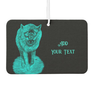 Désodorisant Pour Voiture Loup noir en colère dans la nuit