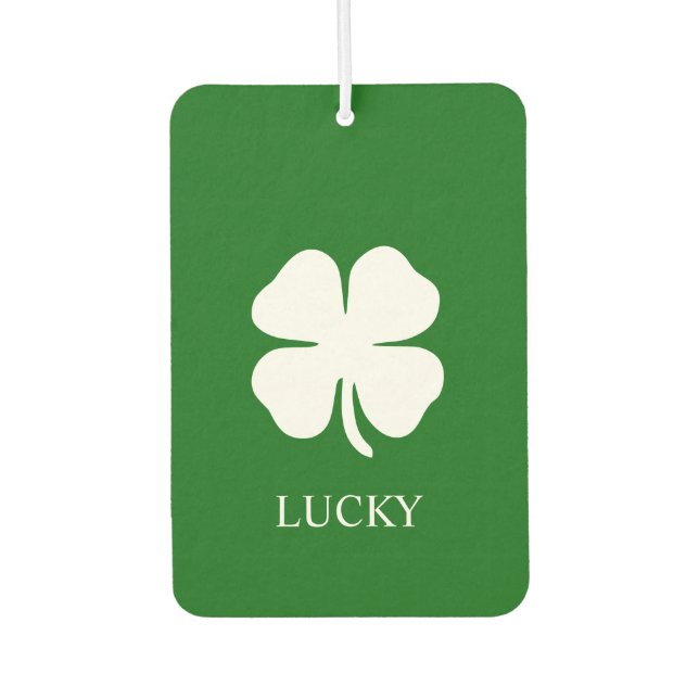 Désodorisant Pour Voiture Lucky Clover Green Irish St Patrick's (Devant)