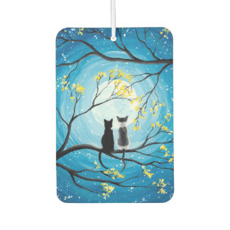 Désodorisant Pour Voiture Lune lunaire avec chats