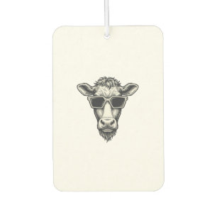 Désodorisant Pour Voiture Lunettes de soleil Cool Cow Gravure Vintage Vector
