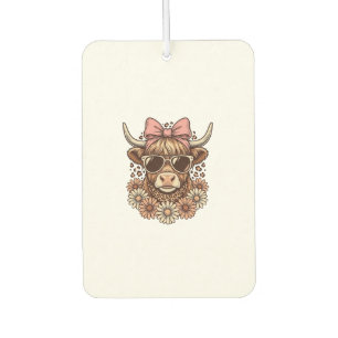 Désodorisant Pour Voiture Lunettes de soleil de vache des Highlands mignonne