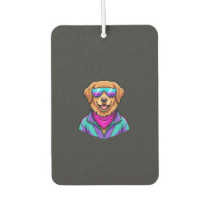 Désodorisant Pour Voiture Lunettes de soleil pour chien mignon Art néon rétr