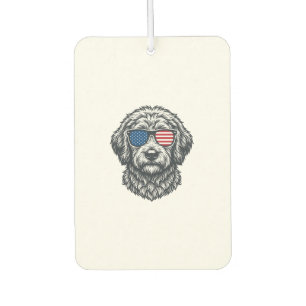 Désodorisant Pour Voiture Lunettes de soleil pour chien patriotiques vintage