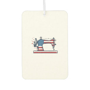 Désodorisant Pour Voiture Machine à coudre patriotique Gravure vintage Vecto