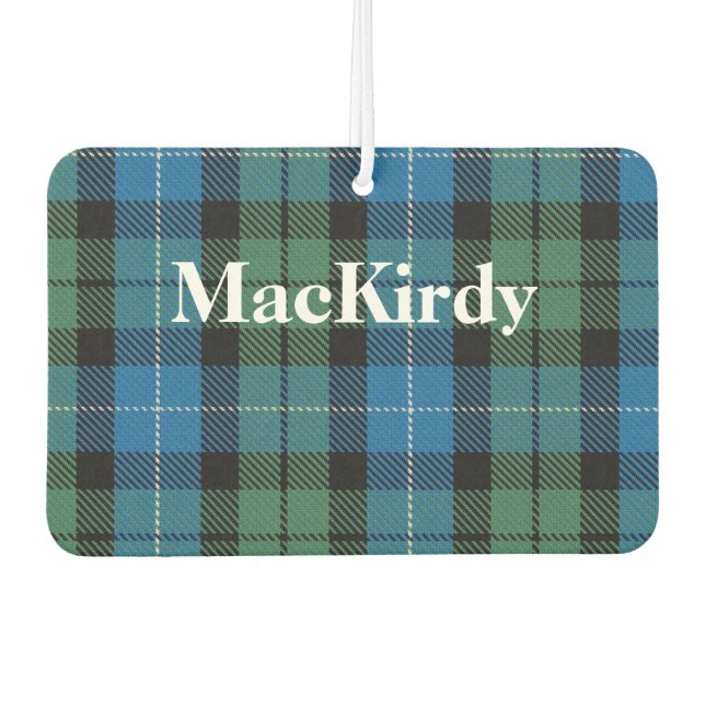 Désodorisant Pour Voiture MacKirdy Tartan Plaid Air Freshener (Devant)
