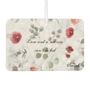 Désodorisant Pour Voiture Magnifique Elégant Marbre Rouge Rose Coque-Mate iP