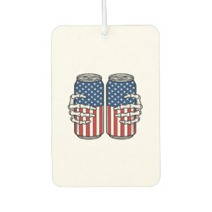 Désodorisant Pour Voiture Mains de squelette patriotiques vintage tenant des
