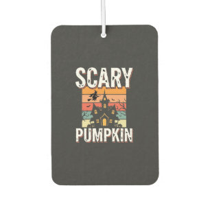 Désodorisant Pour Voiture Maison Hantée Citrouille Effrayante Design Hallowe