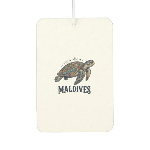 Désodorisant Pour Voiture Maldives Vintage Tortue de Mer Chemise de Voyage D