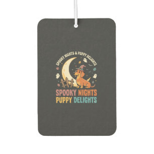 Désodorisant Pour Voiture Maman Chien Halloween Lune Malice