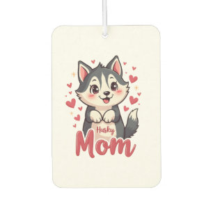 Désodorisant Pour Voiture Maman de chien Husky Design Mignon Kawaii