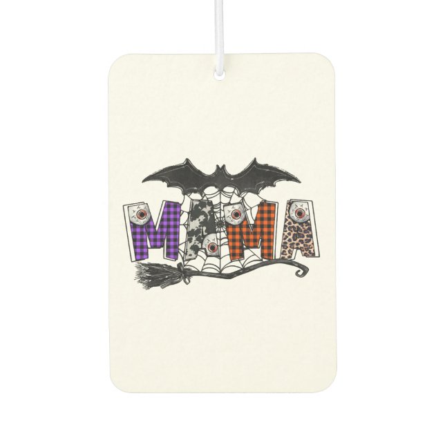 Désodorisant Pour Voiture Maman Halloween (Devant)