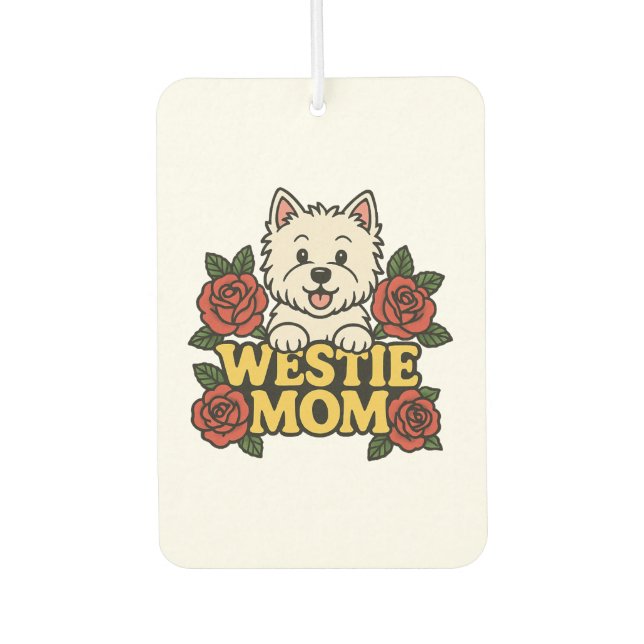 Désodorisant Pour Voiture Maman Westie (Devant)
