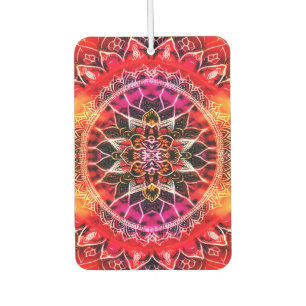 Désodorisant Pour Voiture Mandala rouge hypnotique