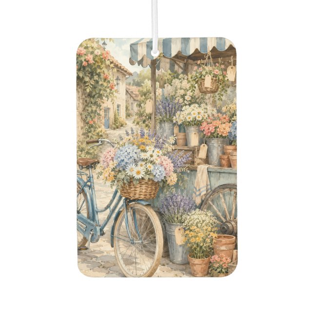 Désodorisant Pour Voiture Marché de fleurs Bloomcore avec bicyclette (Devant)