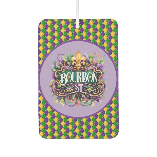 Désodorisant Pour Voiture Mardi Gras Air Freshner (Devant)