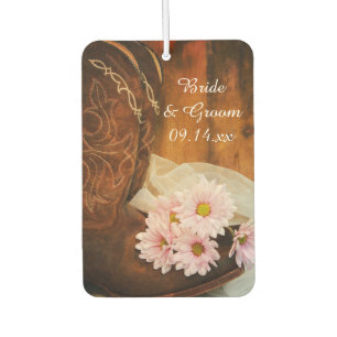 Désodorisant Pour Voiture Marguerites roses Bottes de garçon Occidental Mari