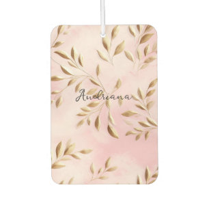 Désodorisant Pour Voiture Mariage Feuille Blush Pink Gold