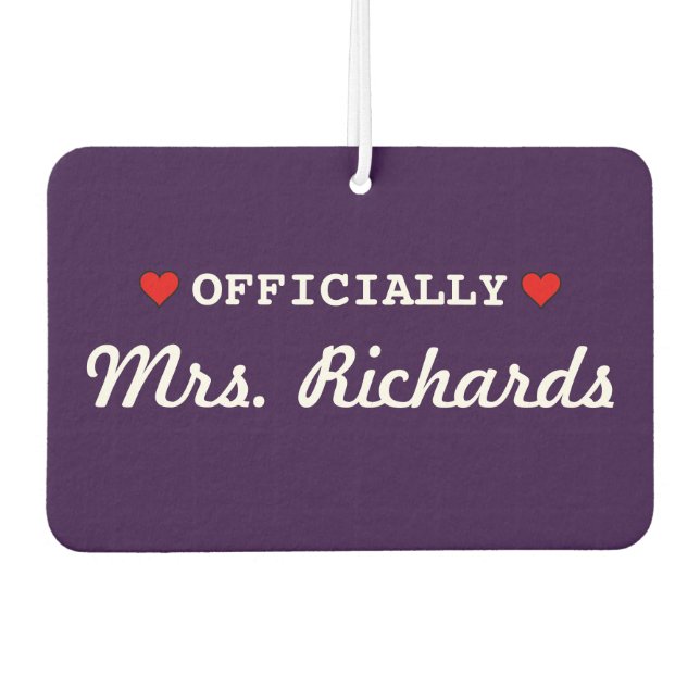 Désodorisant Pour Voiture Mariage nuptial personnalisé (Devant)