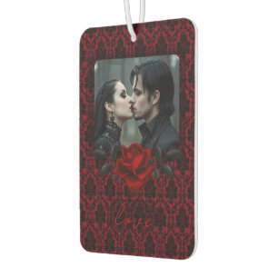Désodorisant Pour Voiture Mariage Rose Rouge Damassé Gothique