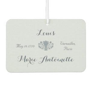 Désodorisant Pour Voiture Marie Antoinette Mariage Rococo Dusty Blue