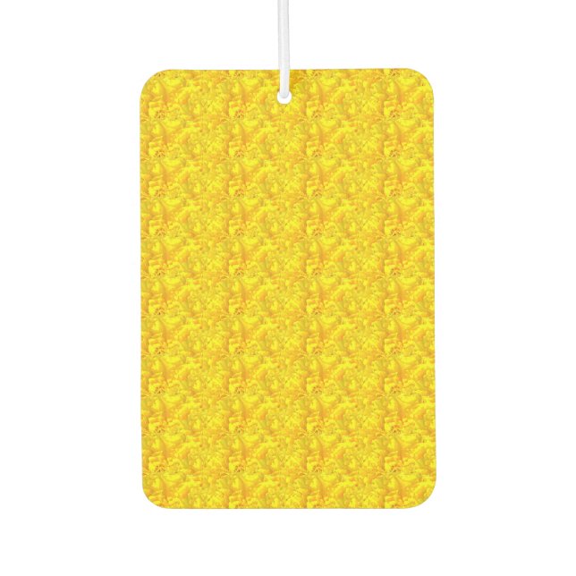 Désodorisant Pour Voiture Marigold jaune Floral Motif sans joint (Devant)