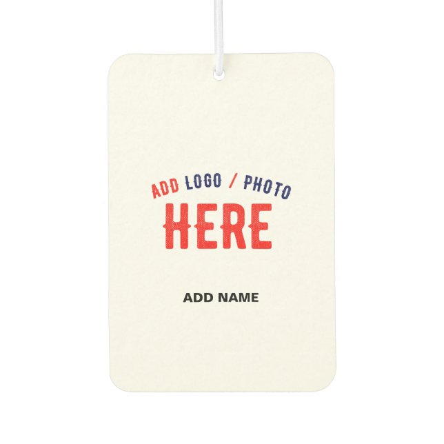 DÉSODORISANT POUR VOITURE MARQUE BLANCHE MODERNE ET PERSONNALISABLE VÉRIFIÉE (Devant)