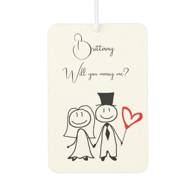 Désodorisant Pour Voiture Marriage Proposal (Devant)
