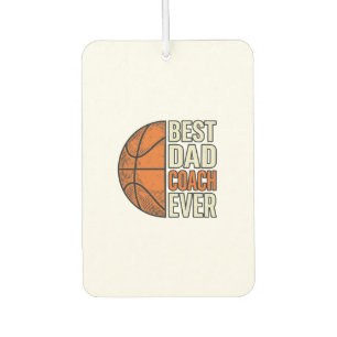 Désodorisant Pour Voiture Meilleur Coach Papa Ever Basket Vintage Vector Des