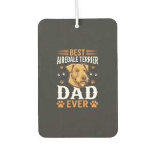 Désodorisant Pour Voiture Meilleur papa Airedale Terrier de tous les temps A
