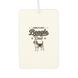 Désodorisant Pour Voiture Meilleur Papa Beagle du Monde Chien Vintage